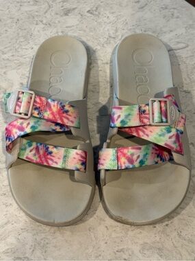 Chaco Tie-Dye Women’s Chillos Slide Sandals - 9